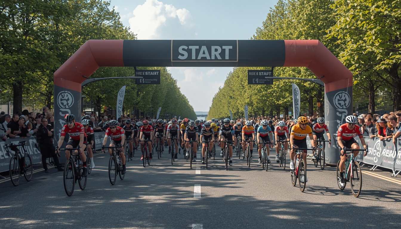 Purgeiodynam team briefing cyclists at event start